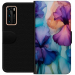 Lommeboketui til Huawei P40 med Magiske blomster motiv
