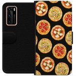 Lommeboketui til Huawei P40 med Pizza motiv