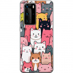 Mobildeksel til Huawei P40 Pro med Kattmønster motiv