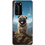 Mobildeksel til Huawei P40 Pro med Glad Hund motiv