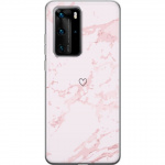 Mobildeksel til Huawei P40 Pro med Rosa Hjerte motiv