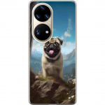 Mobildeksel til Huawei P50 Pro med Glad Hund motiv