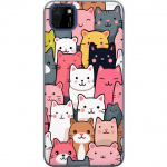 Mobildeksel til Huawei Y5p med Kattmønster motiv
