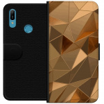 Lommeboketui til Huawei Y6 (2019) med 3D Gull motiv