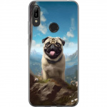 Mobildeksel til Huawei Y6 (2019) med Glad Hund motiv