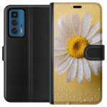 Lommeboketui til Motorola Edge 20 Pro med Porselensblomst motiv