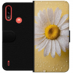 Lommeboketui til Motorola Moto E7 Power med Porselensblomst motiv