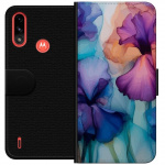 Lommeboketui til Motorola Moto E7 Power med Magiske blomster motiv