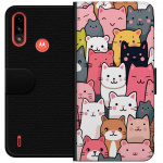 Lommeboketui til Motorola Moto E7 Power med Kattmønster motiv Lommeboketui til Motorola Moto E7 Power med Kattmønster motiv