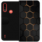 Lommeboketui til Motorola Moto E7 Power med Luksuriøst Mønster motiv