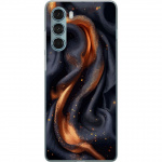 Mobildeksel til Motorola Moto G200 5G med Brennende silke motiv