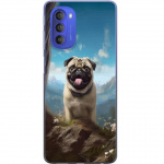 Mobildeksel til Motorola Moto G51 5G med Glad Hund motiv Mobildeksel til Motorola Moto G51 5G med Glad Hund motiv