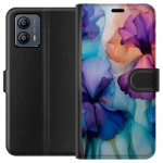 Lommeboketui til Motorola Moto G53 med Magiske blomster motiv