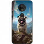 Mobildeksel til Motorola Moto G7 med Glad Hund motiv