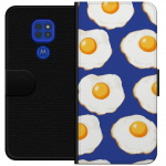 Lommeboketui til Motorola Moto G9 Play med Stekte egg motiv