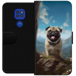 Lommeboketui til Motorola Moto G9 Play med Glad Hund motiv