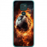 Mobildeksel til Motorola Moto G9 Play med Fotball motiv