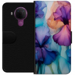 Lommeboketui til Nokia 5.4 med Magiske blomster motiv
