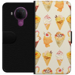 Lommeboketui til Nokia 5.4 med Glassig motiv