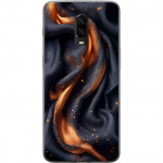 Mobildeksel til OnePlus 6T med Brennende silke motiv
