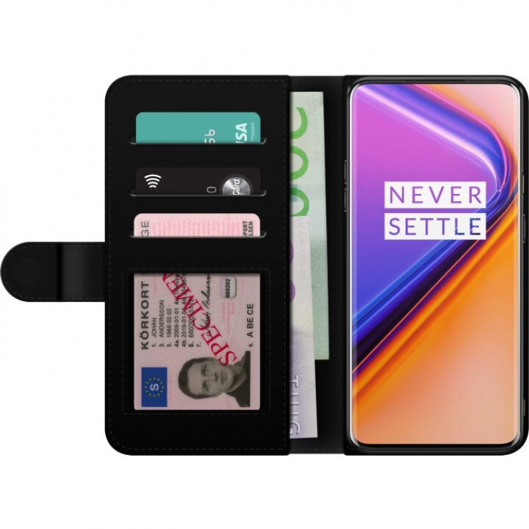 Lommeboketui til OnePlus 7 Pro med Blå sommerfugler motiv