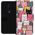 Lommeboketui til OnePlus 7T Pro med Kattmønster motiv