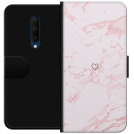 Lommeboketui til OnePlus 7T Pro med Rosa Hjerte motiv
