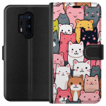 Lommeboketui til OnePlus 8 Pro med Kattmønster motiv