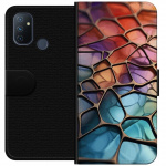 Lommeboketui til OnePlus Nord N100 med Metalliskt mønster motiv