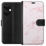 Lommeboketui til OnePlus Nord CE 3 Lite med Rosa Hjerte motiv
