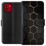 Lommeboketui til Samsung Galaxy A03 med Luksuriøst Mønster motiv