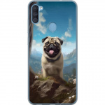 Mobildeksel til Samsung Galaxy A11 med Glad Hund motiv