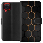 Lommeboketui til Samsung Galaxy A12 med Luksuriøst Mønster motiv