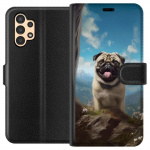 Lommeboketui til Samsung Galaxy A13 med Glad Hund motiv Lommeboketui til Samsung Galaxy A13 med Glad Hund motiv