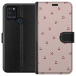 Lommeboketui til Samsung Galaxy A21s med Kirsebær motiv Lommeboketui til Samsung Galaxy A21s med Kirsebær motiv