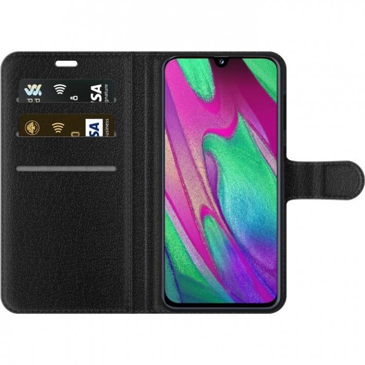Lommeboketui til Samsung Galaxy A40 med Magiske blomster motiv