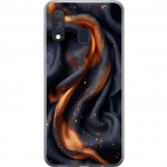 Mobildeksel til Samsung Galaxy A40 med Brennende silke motiv