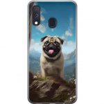 Mobildeksel til Samsung Galaxy A40 med Glad Hund motiv