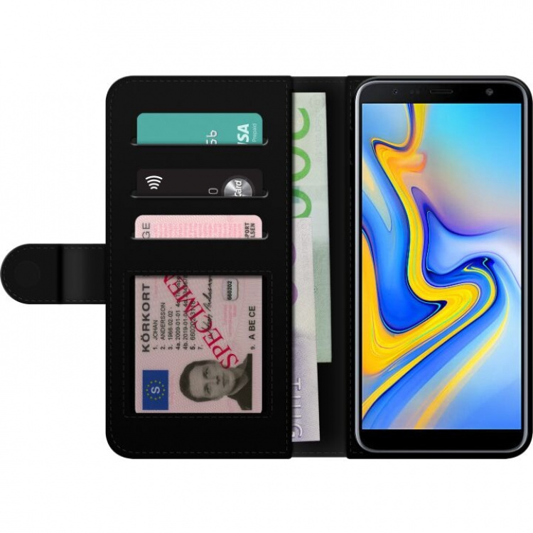 Lommeboketui til Samsung Galaxy J6+ med Brennende silke motiv Lommeboketui til Samsung Galaxy J6+ med Brennende silke motiv
