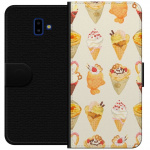 Lommeboketui til Samsung Galaxy J6+ med Glassig motiv