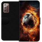 Lommeboketui til Samsung Galaxy Note20 med Fotball motiv