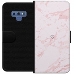 Lommeboketui til Samsung Galaxy Note9 med Rosa Hjerte motiv