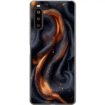 Mobildeksel til Sony Xperia 10 II med Brennende silke motiv Mobildeksel til Sony Xperia 10 II med Brennende silke motiv