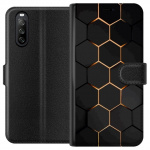 Lommeboketui til Sony Xperia 10 III med Luksuriøst Mønster motiv