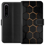 Lommeboketui til Sony Xperia 1 IV med Luksuriøst Mønster motiv