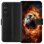 Lommeboketui til Sony Xperia 1 V med Fotball motiv