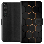 Lommeboketui til Sony Xperia 1 V med Luksuriøst Mønster motiv