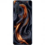 Mobildeksel til Sony Xperia 5 II med Brennende silke motiv