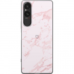Mobildeksel til Sony Xperia 5 V med Rosa Hjerte motiv