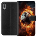 Lommeboketui til Sony Xperia L3 med Fotball motiv